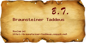 Braunsteiner Taddeus névjegykártya